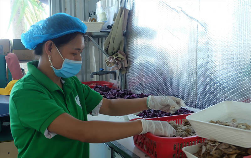 Cơ sở của chị Thủy đã kết nối, tạo việc làm cho nhiều chị em cùng cảnh ngộ. Ảnh: baoquangnam.vn