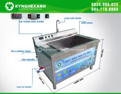 Máy rửa thực phẩm với cấu tạo chắc chắn, làm từ inox chất lượng cao