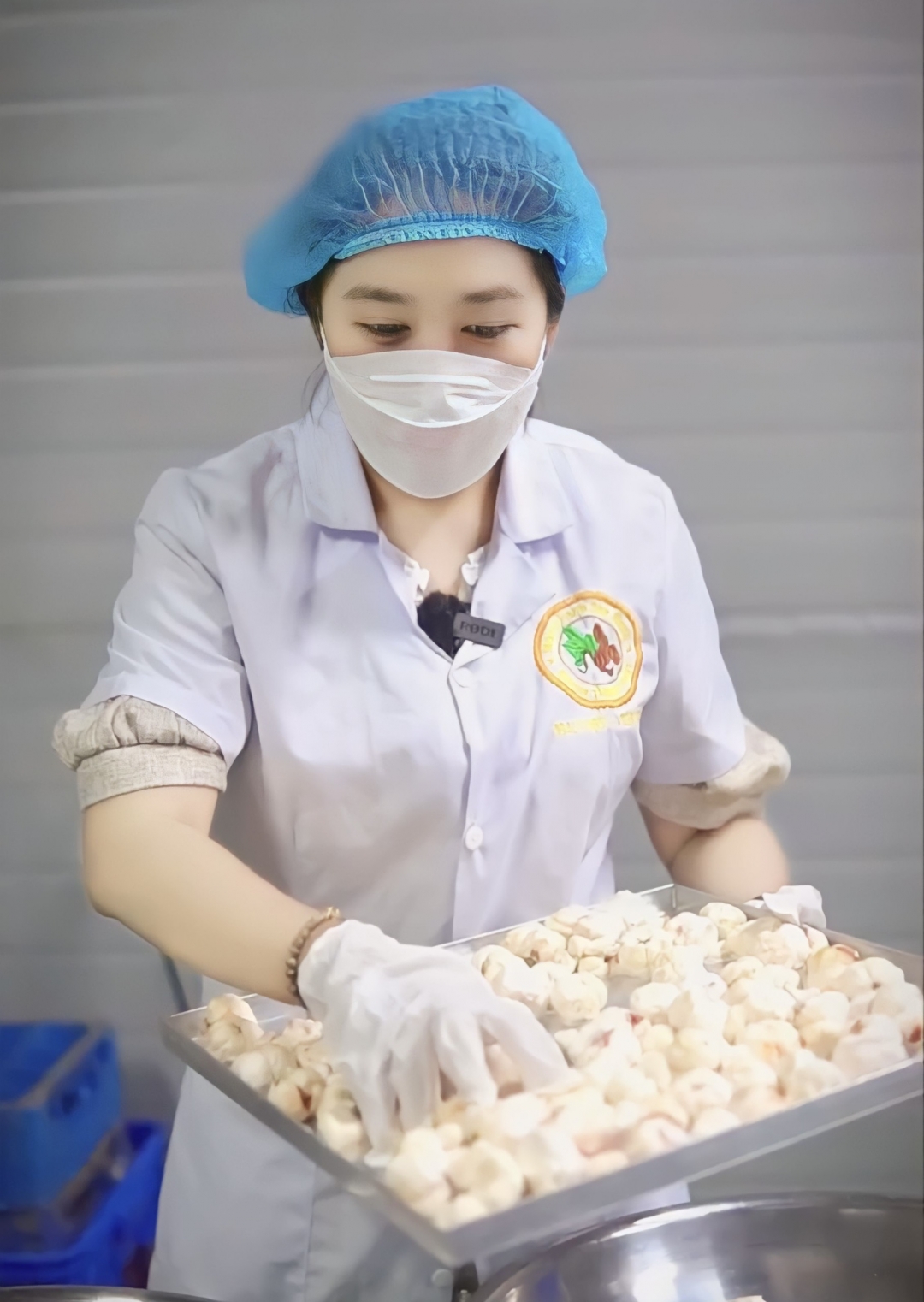 Chị Mai Phan Thị Ánh Hồng chia sẻ quy trình sản xuất măng cụt sấy