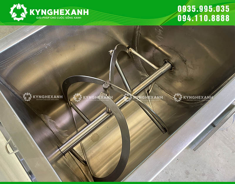 Lưỡi trộn hình xoắn S giúp trộn đều nhanh chóng