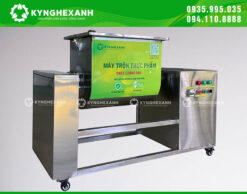 Máy trộn chữ U có tay cầm lật nguyên giúp đổ nguyên liệu dễ dàng