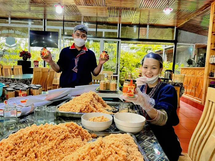 Đậu Đậu và ruốt cá hồi đã được chế biến