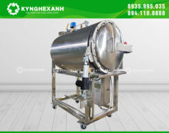 Máy sử dụng nhiệt độ và áp suất cao để tiêu diệt hoàn toàn vi khuẩn, virus, nấm mốc và các vi sinh vật gây hại